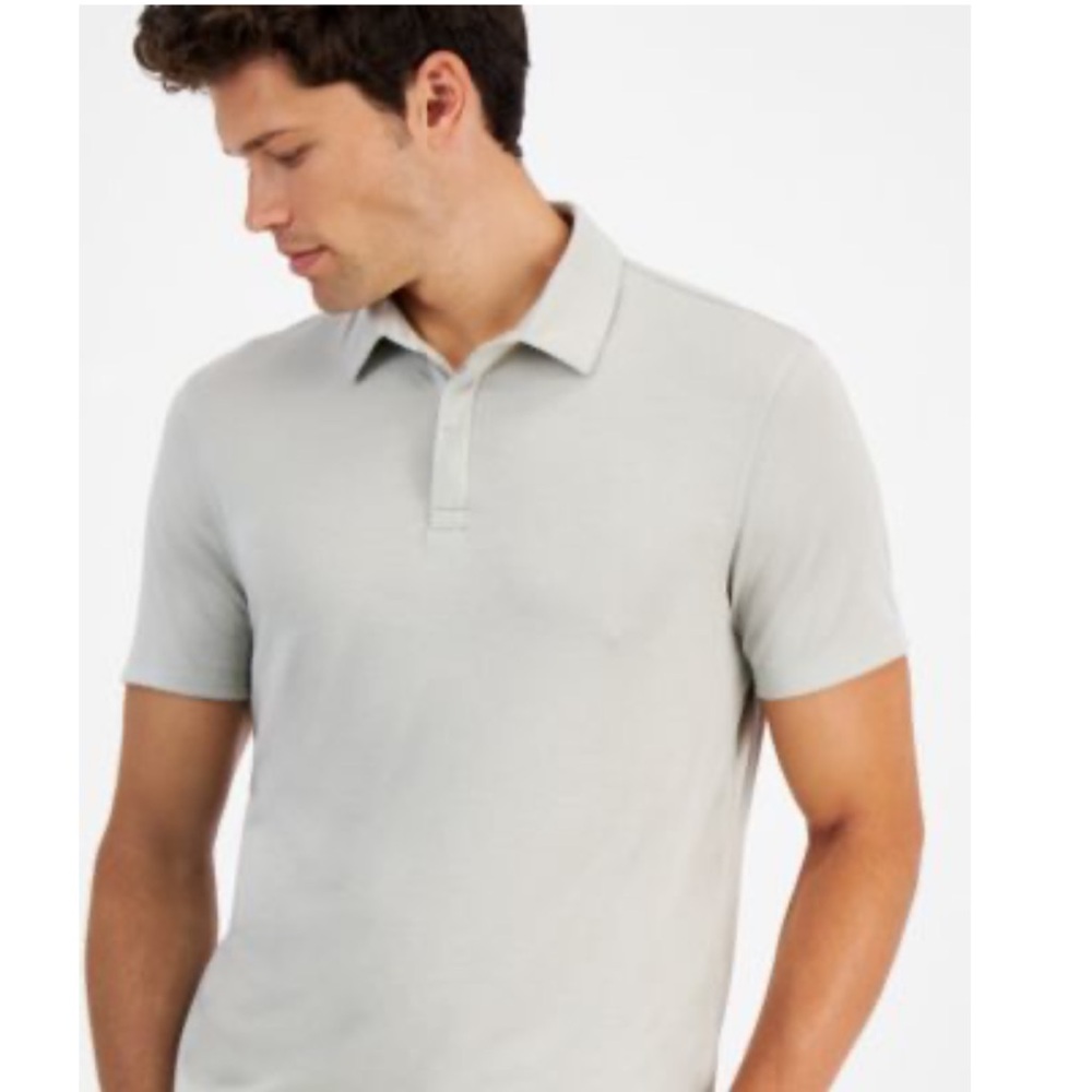 Alfani Men's Soft‎ Gray Polo Shirt